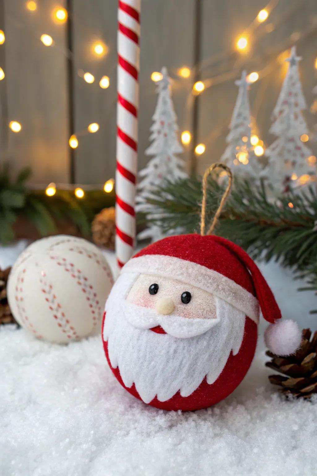 Santa ornaments bring jolly fun to your tree.