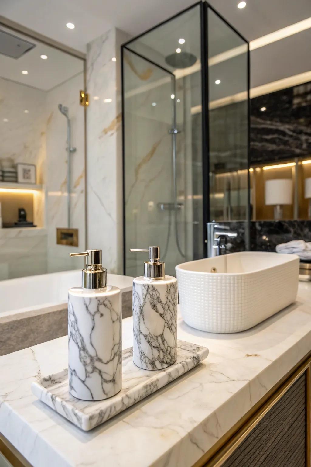 Add sophistication with marble-patterned air fresheners.