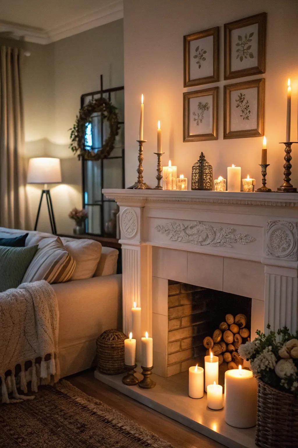 Lights fashion a snug and romantic summer evening atmosphere.