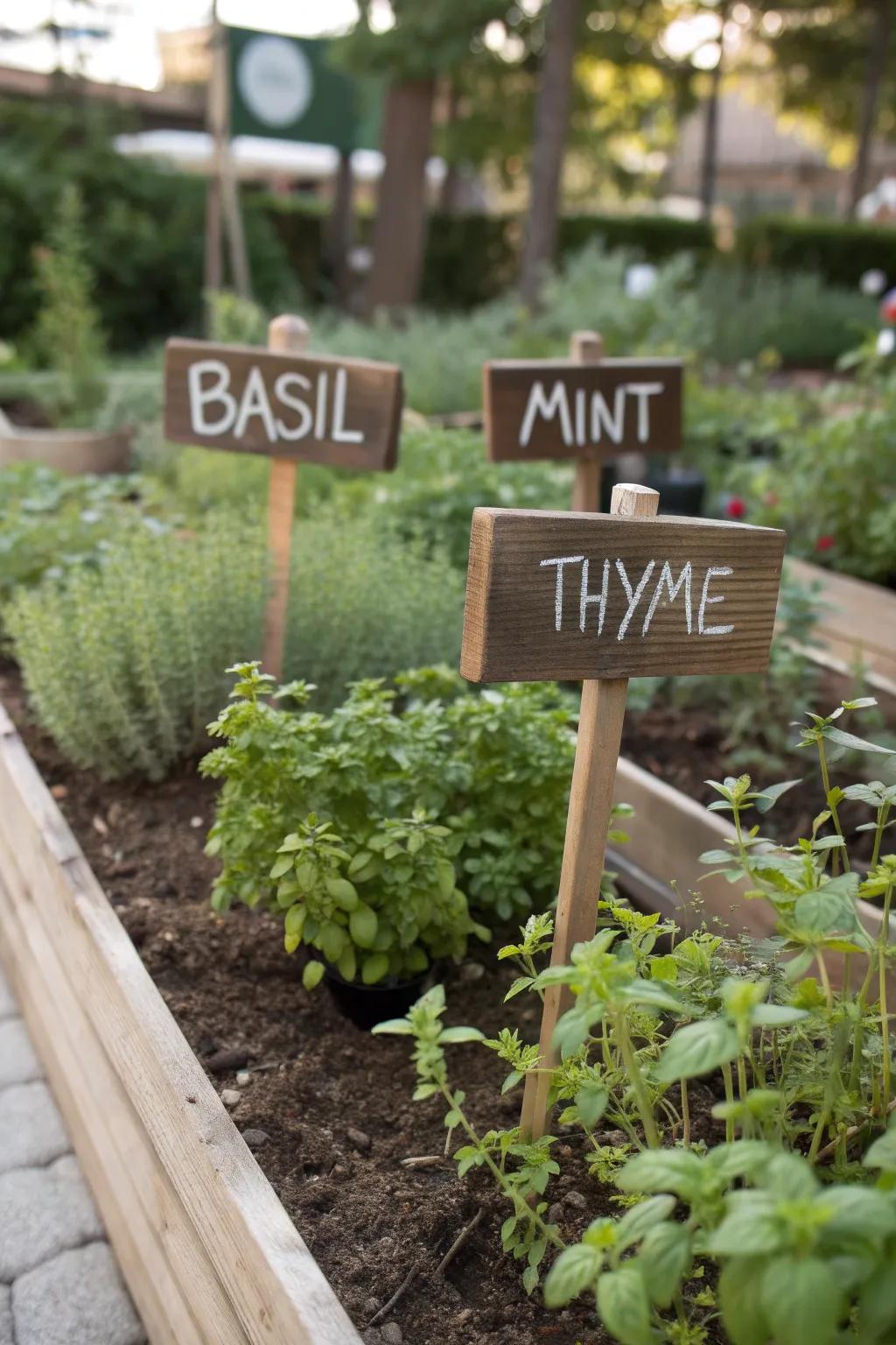 Herb labels including elegance and detail for your tea garden.
