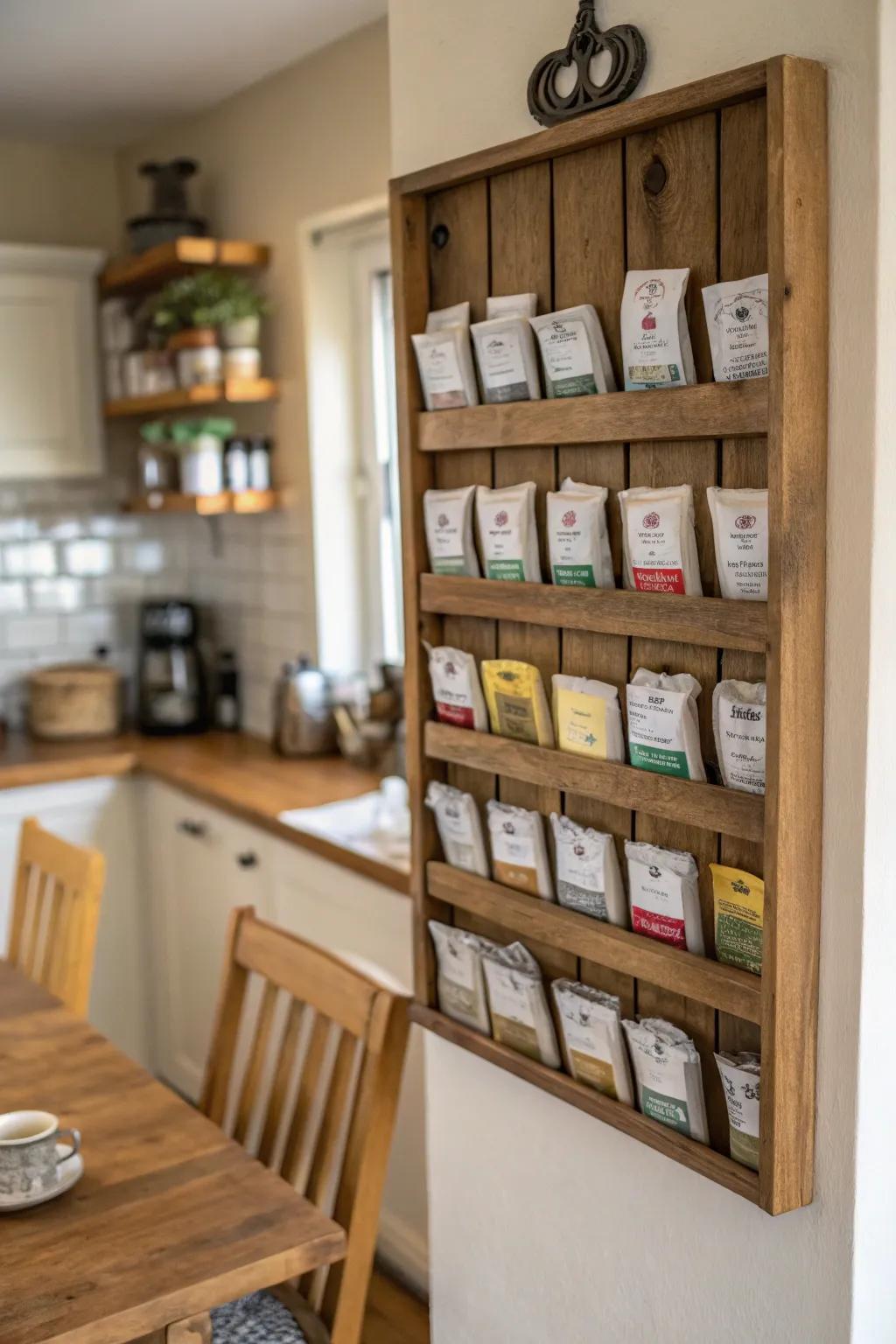 A transformed flavoring stand for tea storage.