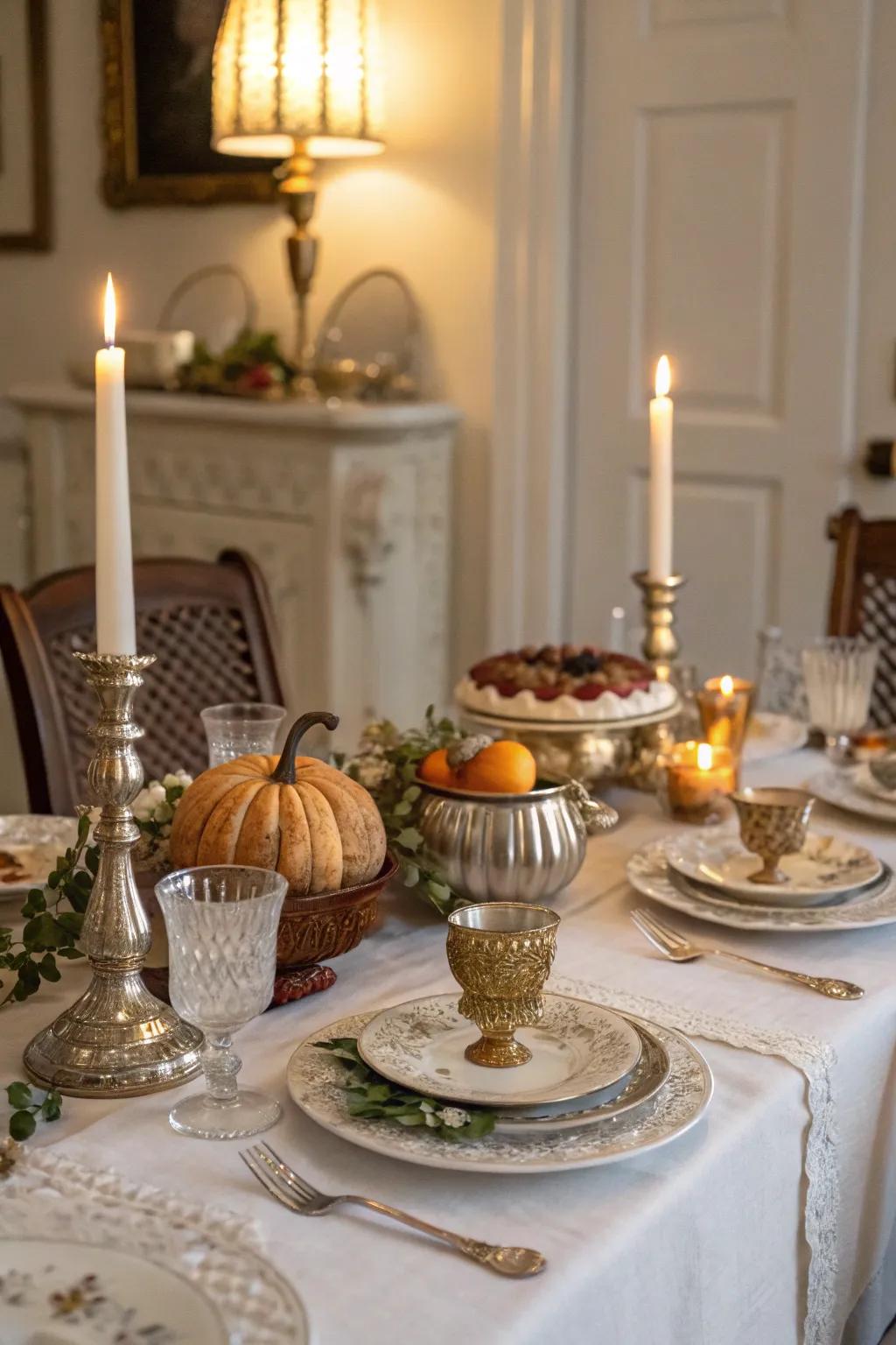 Old fashioned touches bring appeal to your table.