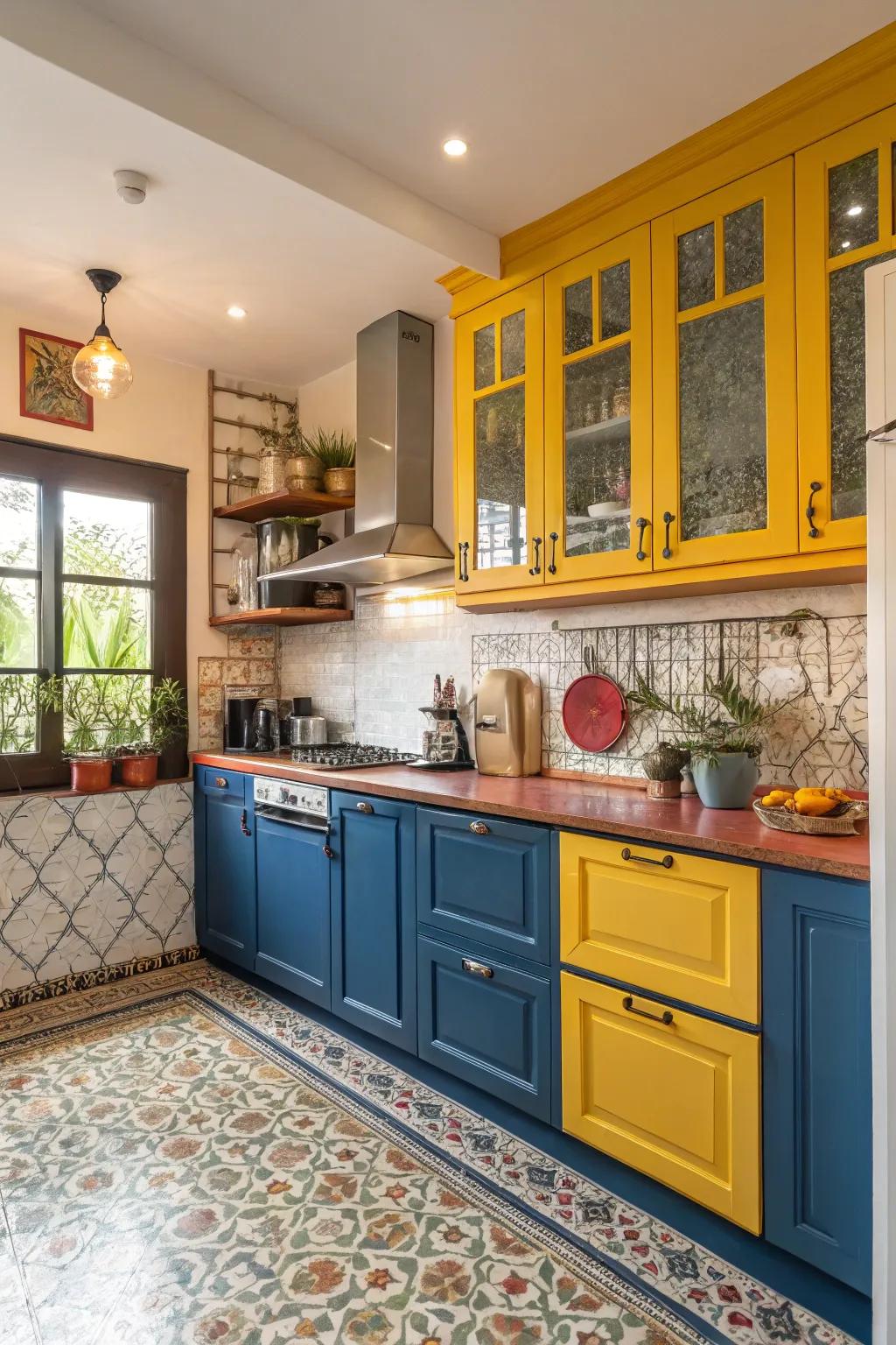 Vivid border highlights design elements.