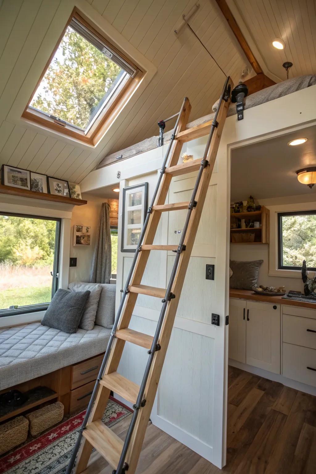 Dynamic design: A hinge ladder adapts to your needs.