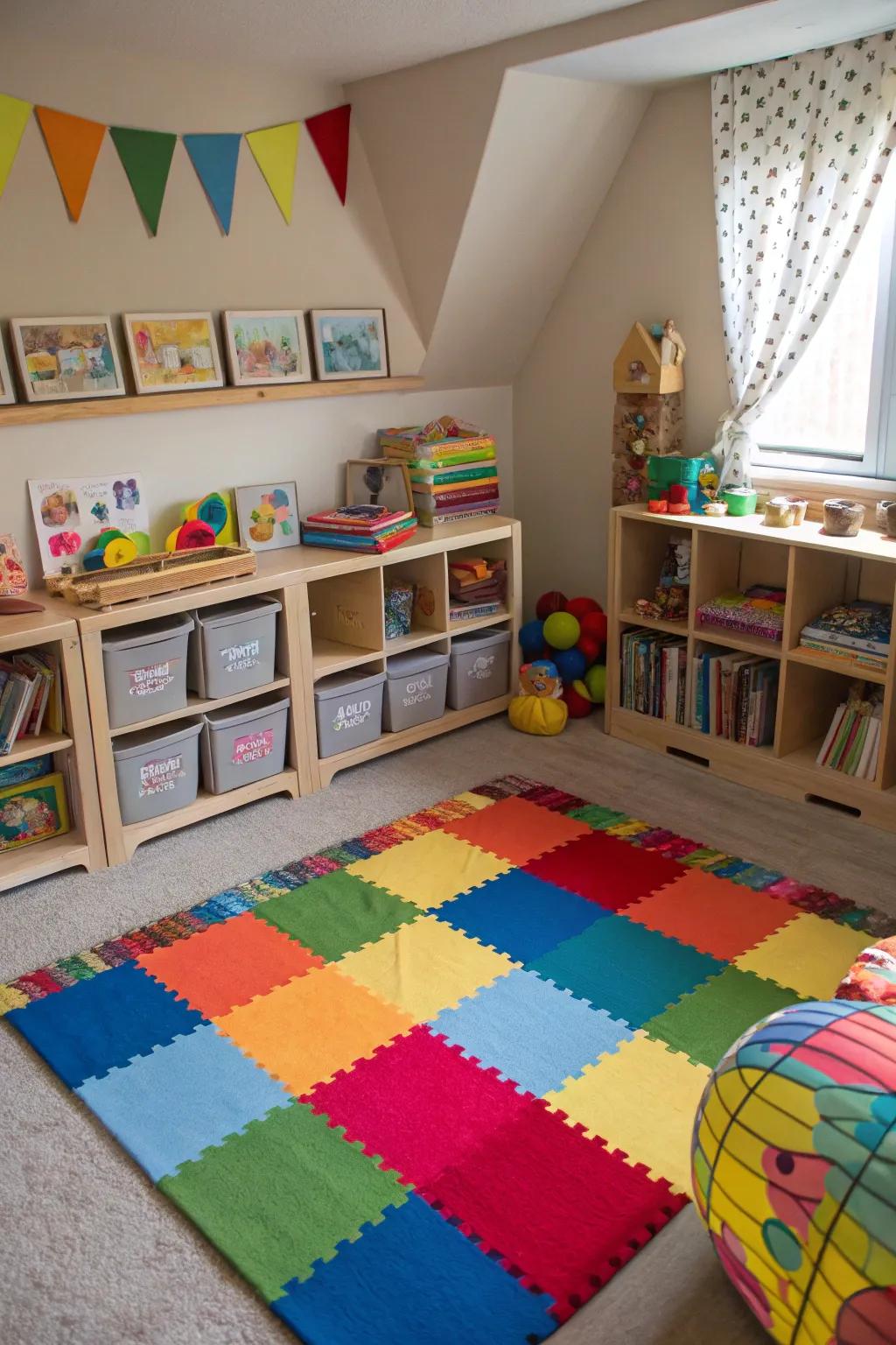 Rugs help define functional spaces.