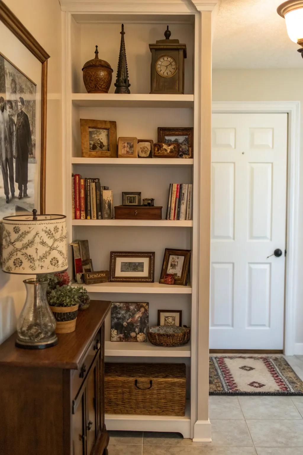 Personal collections enrich your entryway with warmth and character.