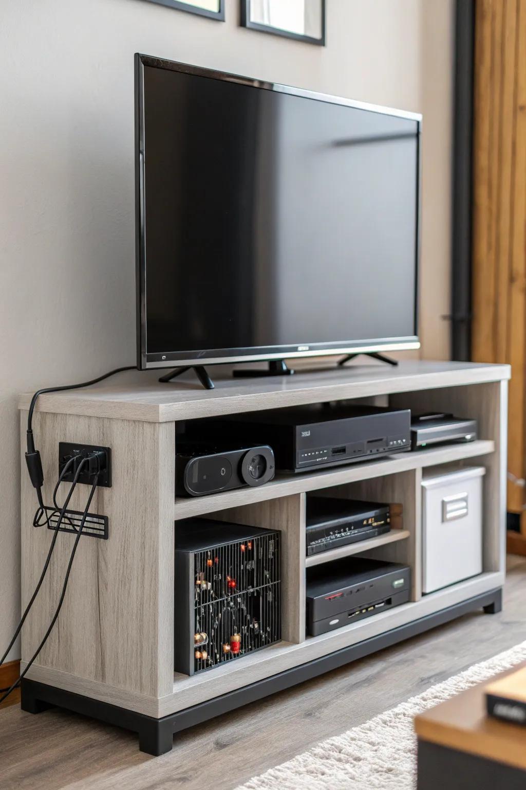 Integrated mounts streamline your TV area for a clean look.