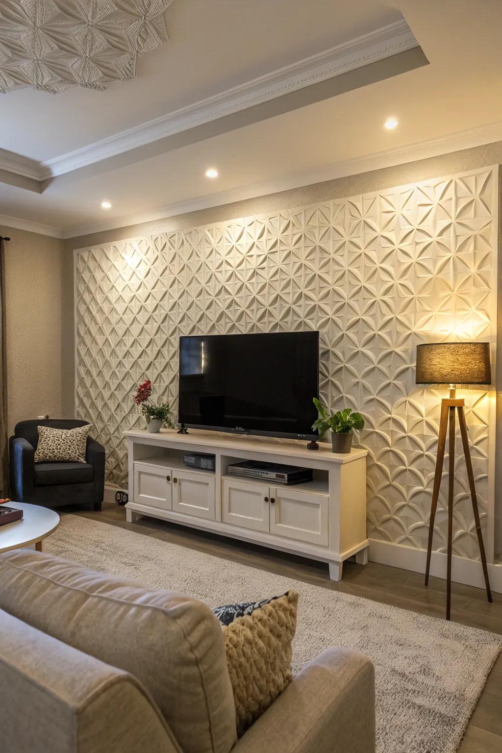 An accent wall can elevate the look of your TV setup.