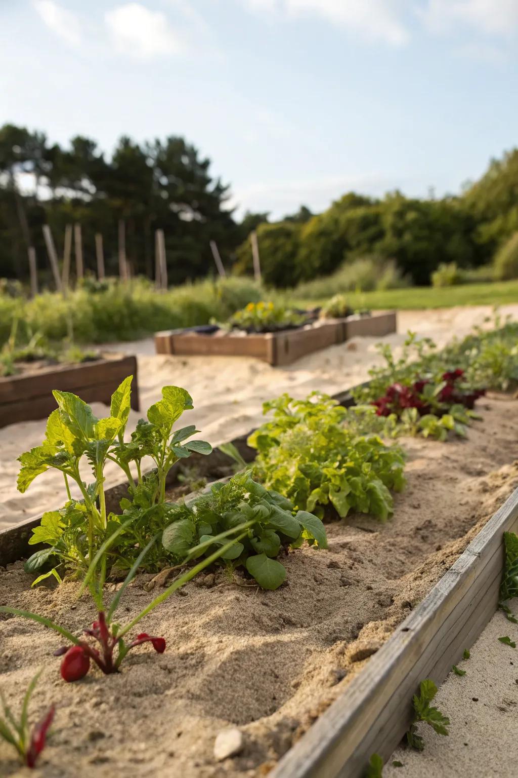 Make light soil beds with sand for healthier plants.