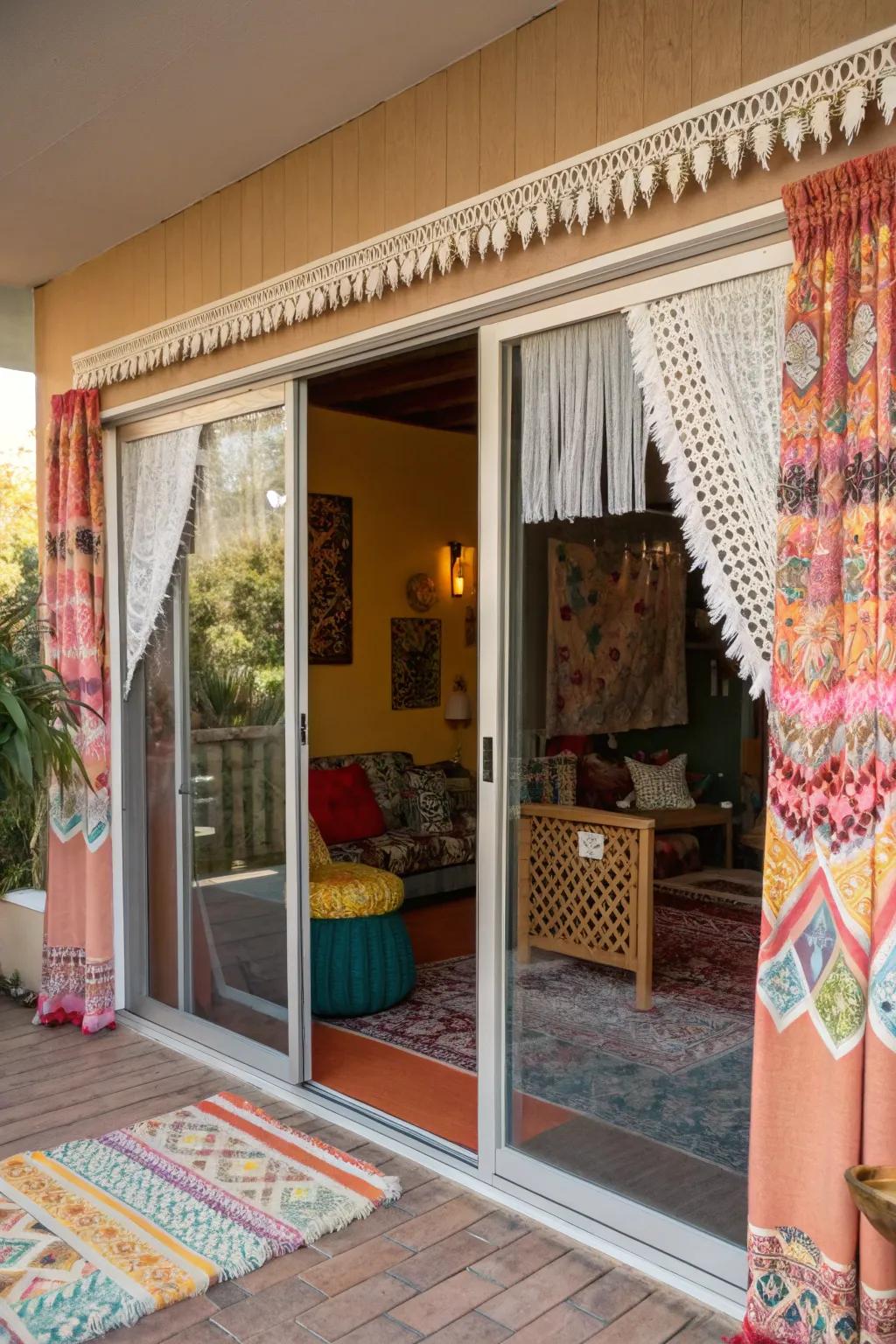 Bohemian shades infuse rooms with color and flair.