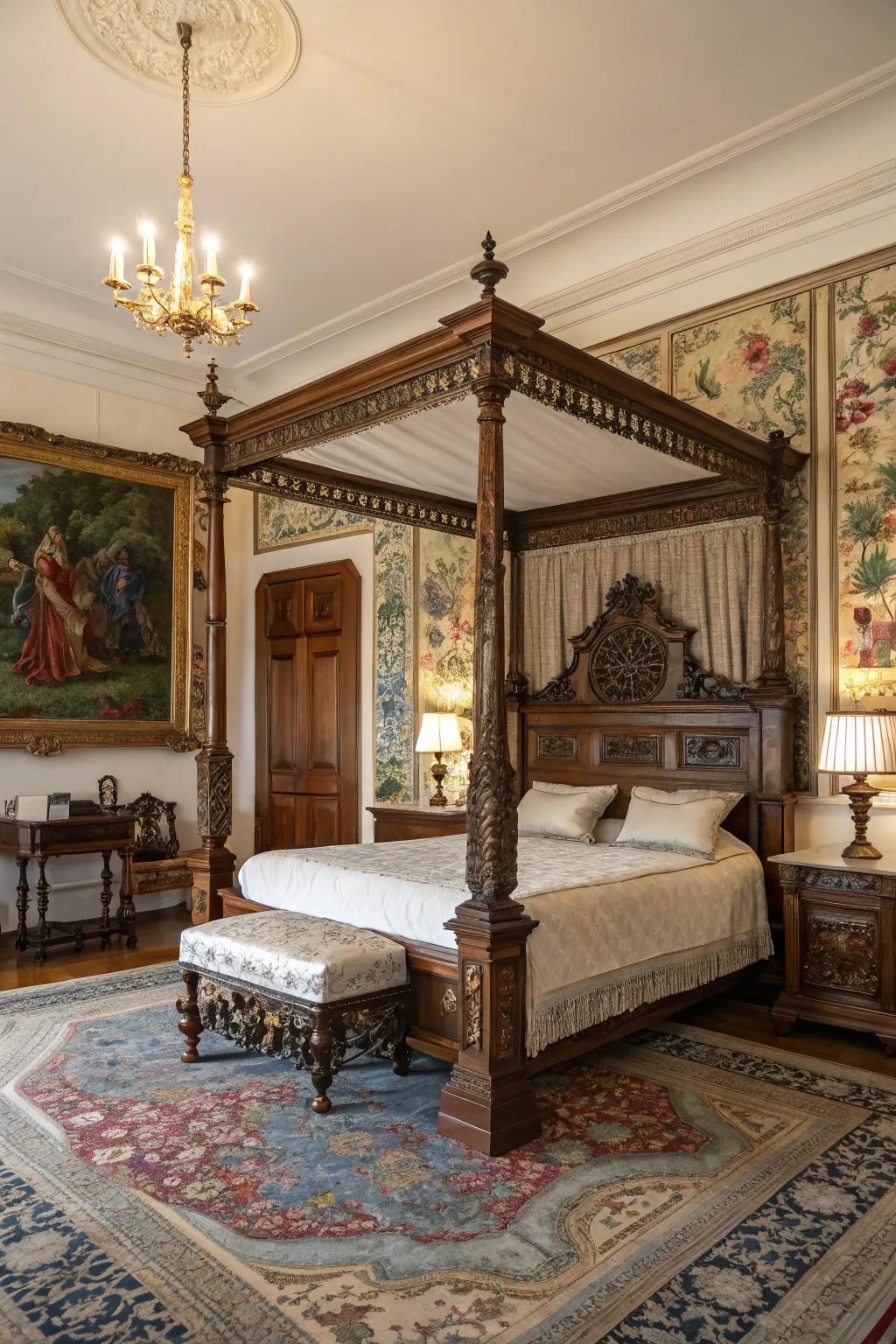 Distinctive art pieces evoke sophistication and prompt dialogue.