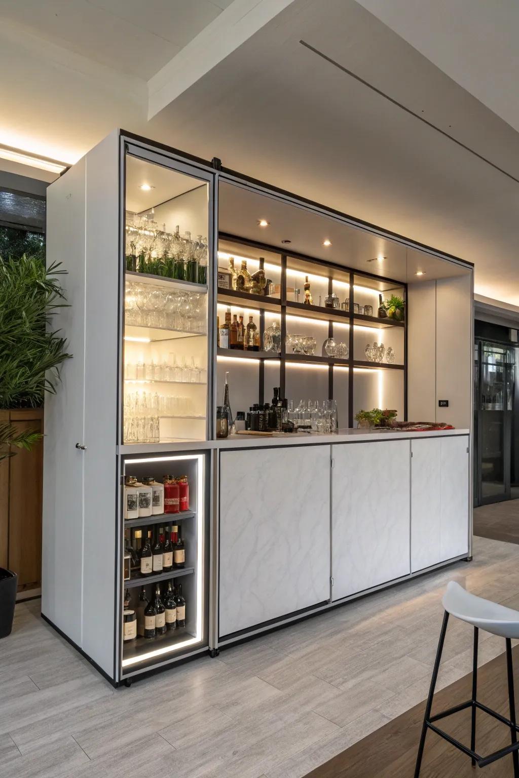 Pop-up bars offer versatility and are great for making the most of space.