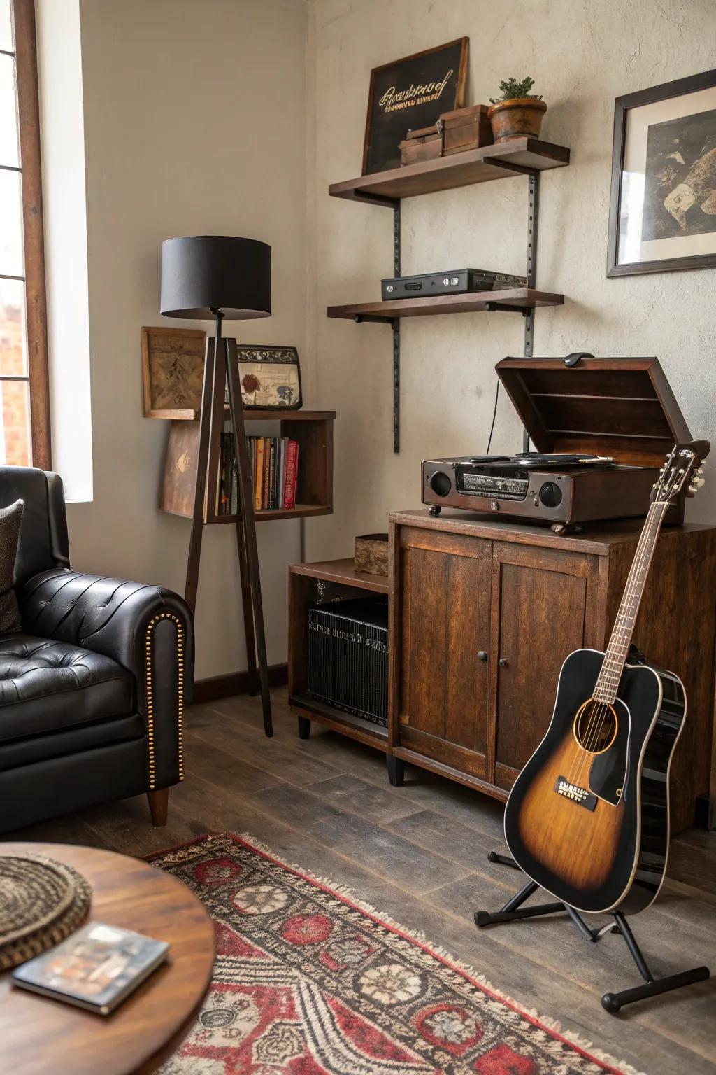Musical pieces add a personal and creative touch to your space.