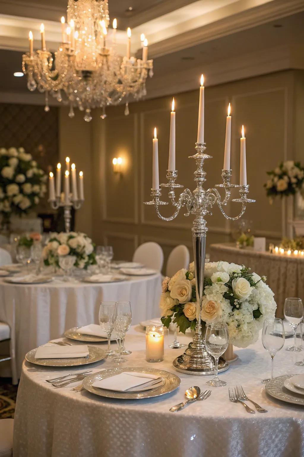 Candelabras add a hint of style and sophistication.