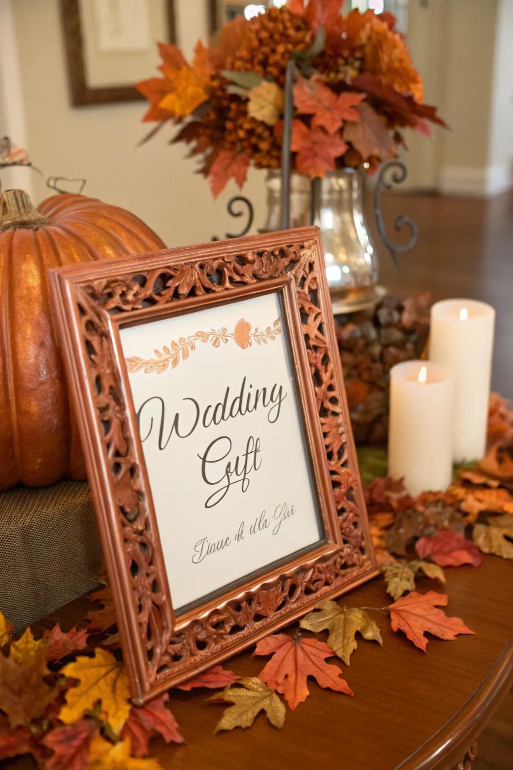 Bronze frames add a warm, metallic touch.