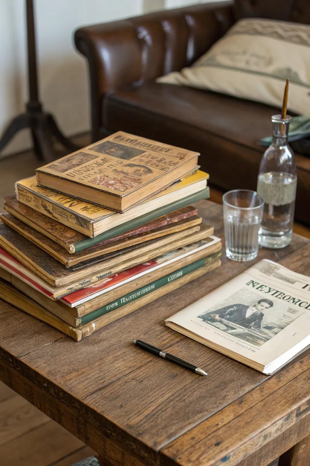 Nostalgic Western novels append distinction and storytelling onto your table decor.