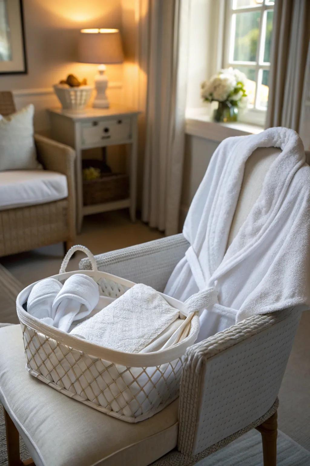 A rest haven white surprise box for unwinding moments.