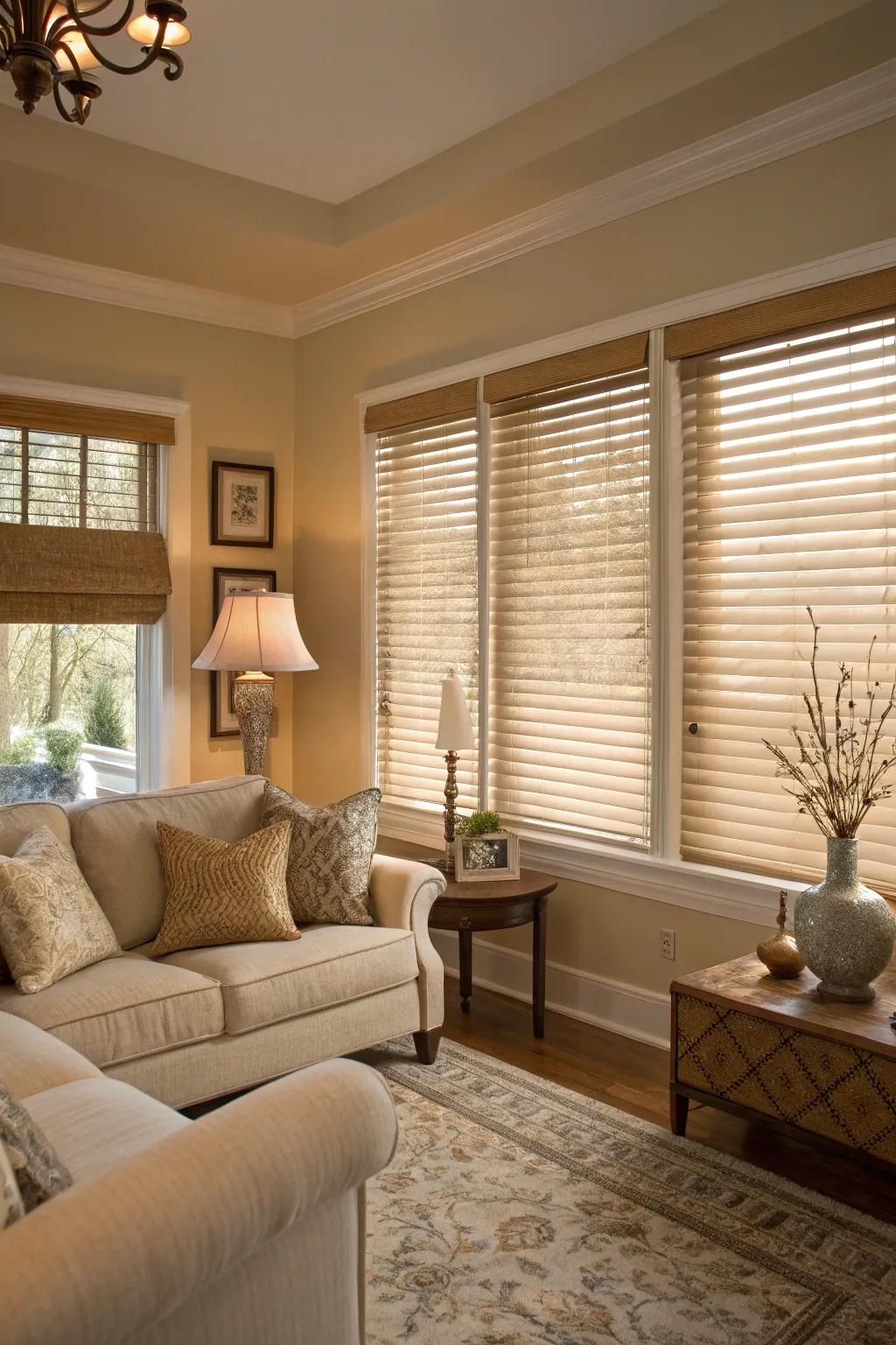 Coverings and ornament embellishments aligning to create a cohesive recreational space design.