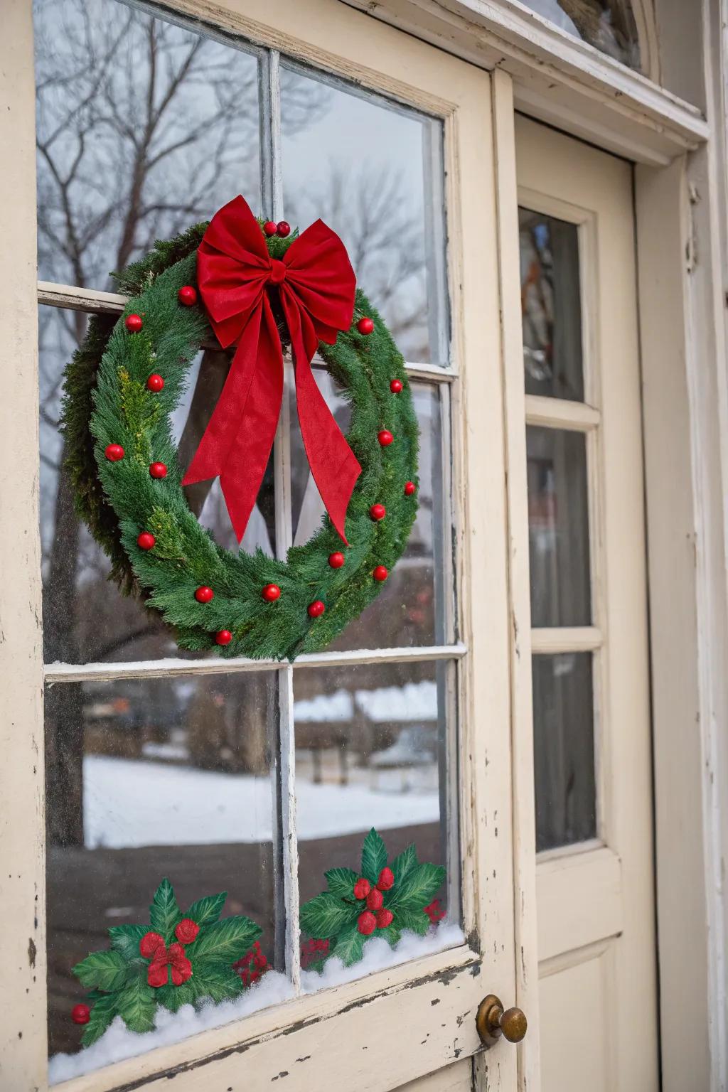 A holiday garland brings classic festive charm.