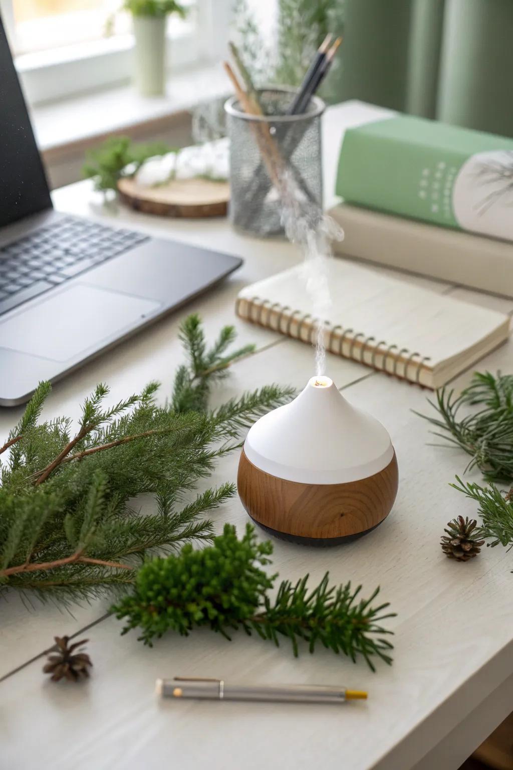 Scented blocks bring the freshness of a winter forest indoors.