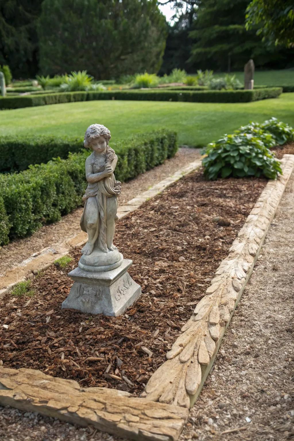 <strong>Wood chips</strong> act as a beautiful base, drawing emphasis to garden highlights.” loading=”lazy” class=”pimg”>
	</picture><figcaption><strong>Wood chips</strong> act as a beautiful base, drawing emphasis to garden highlights.</figcaption></figure>
<p>Leverage <strong>wood chips</strong> to guide visual focus to standout garden features like statues or fountains. It’s a minor adjustment that adds an air of sophistication.</p>
<h3>Items that may come in handy:</h3>
<ul class=