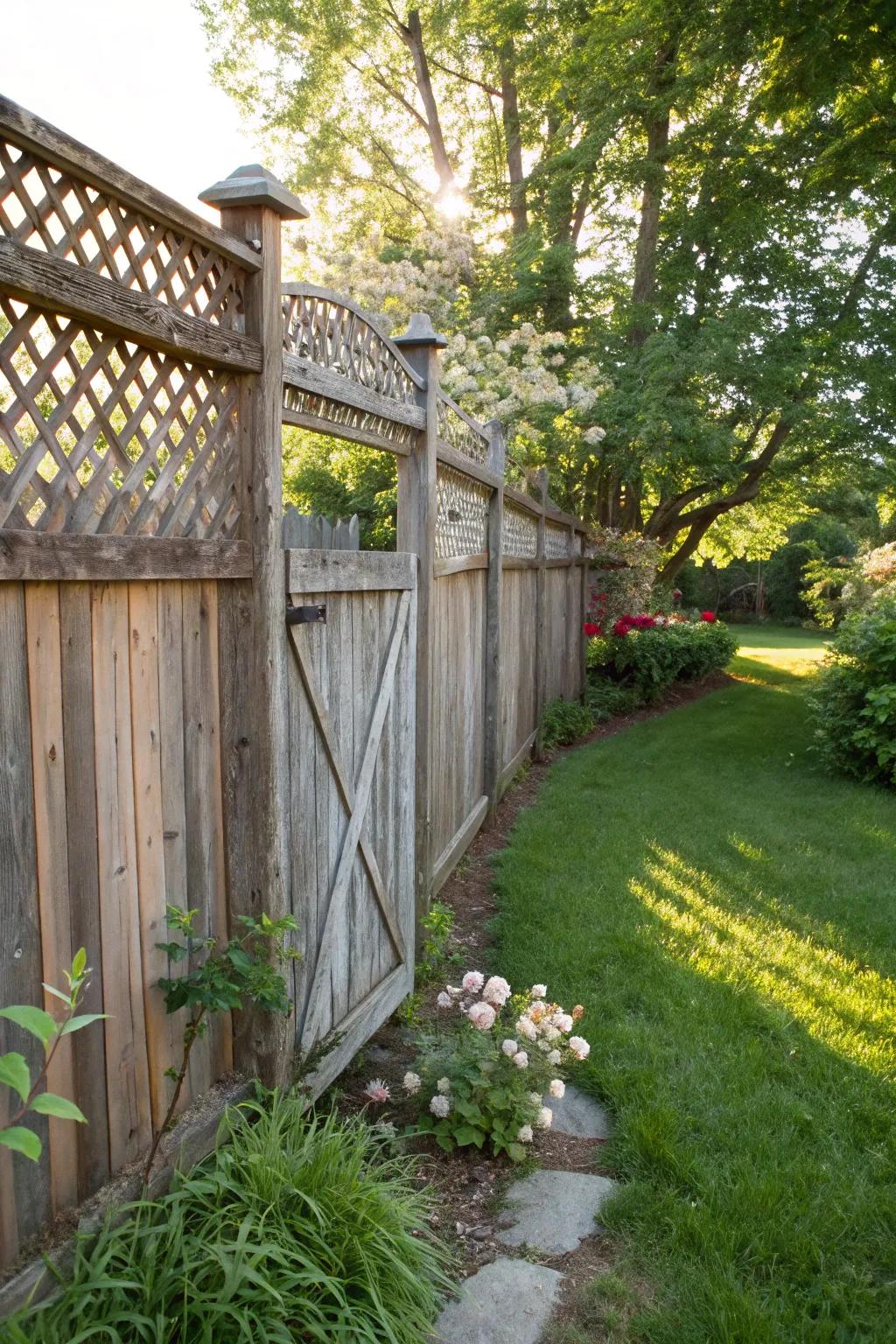 Lattice tops offer privacy with a hint of openness.