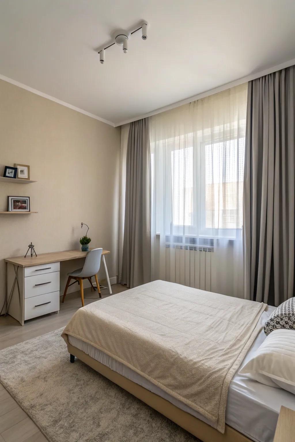 Embrace serenity through a minimalist design approach.