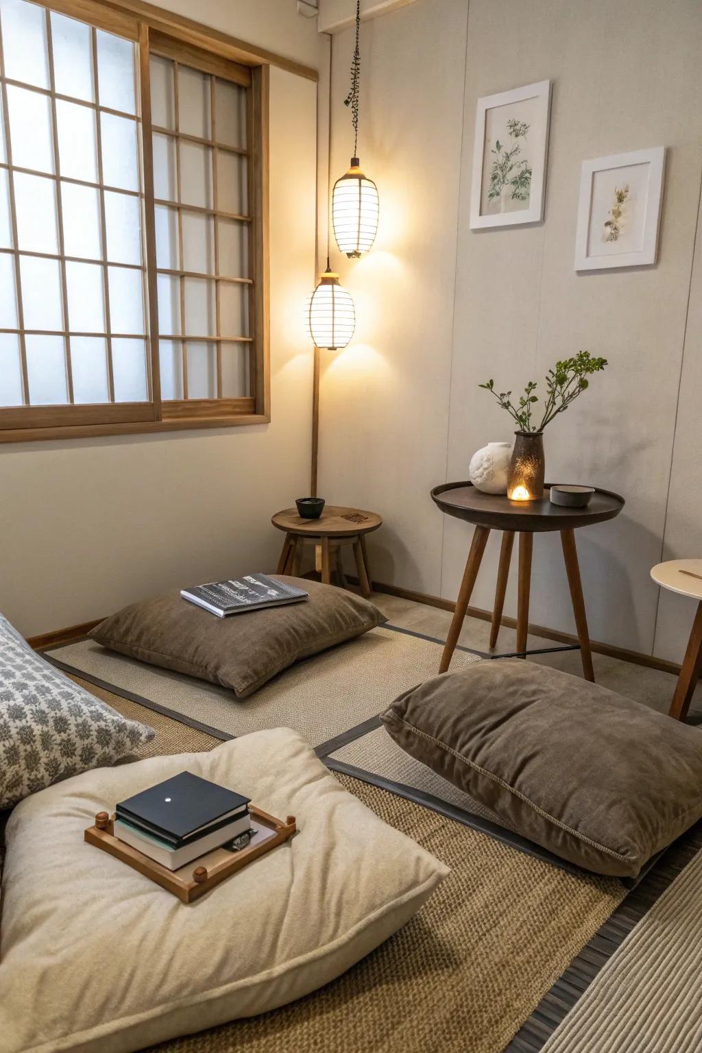 A quiet zone free from diversions, designed for peaceful contemplation.