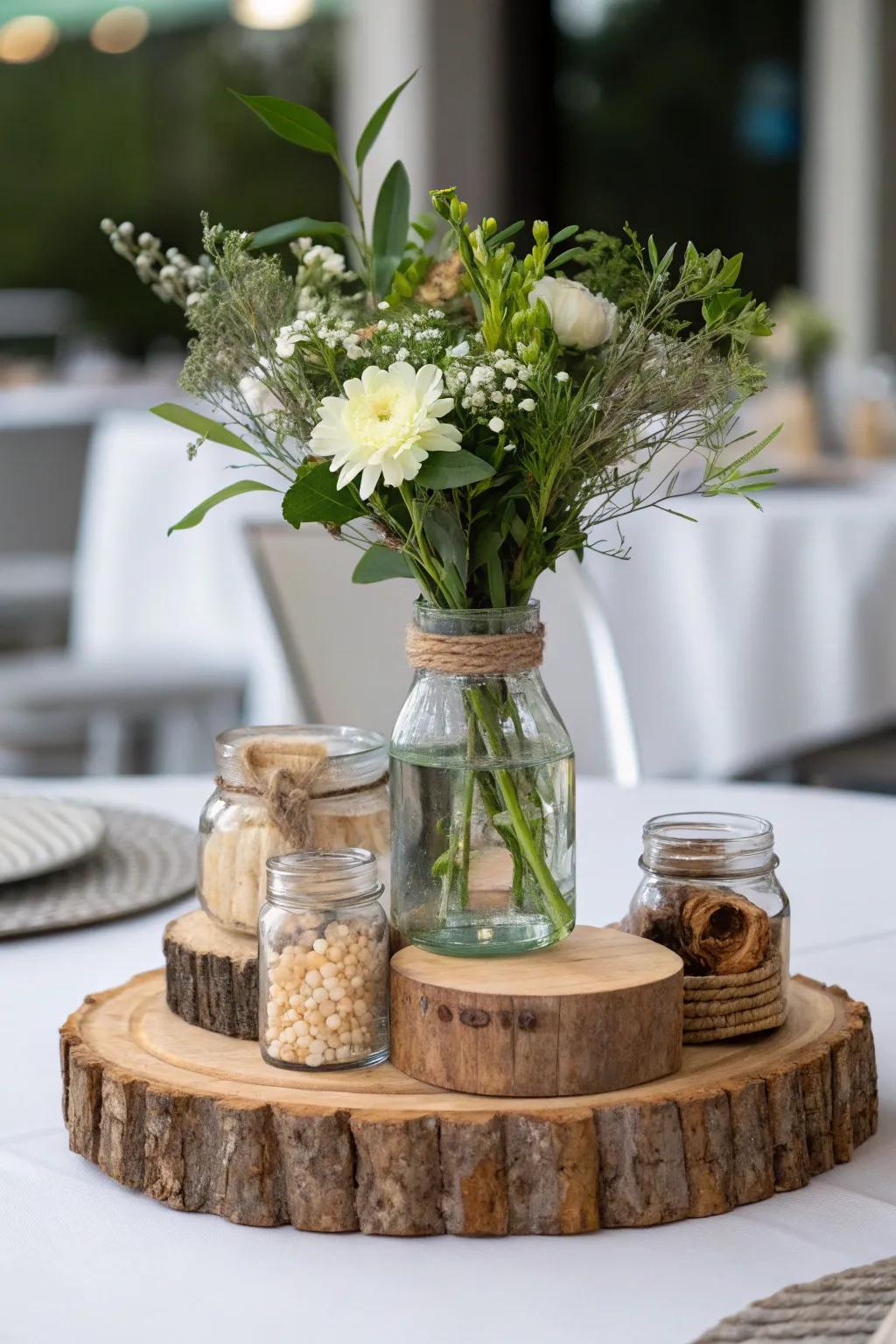 Environmentally conscious arrangements emphasizing thoughtful design.