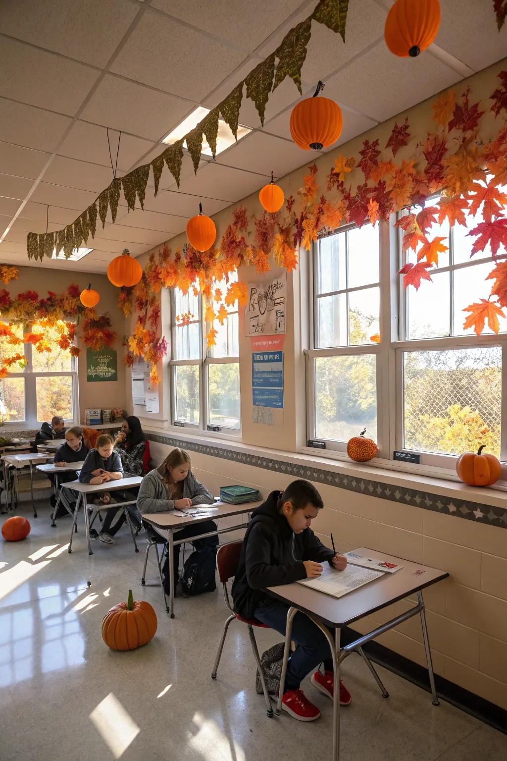 Seasonal decor keeping the classroom environment dynamic