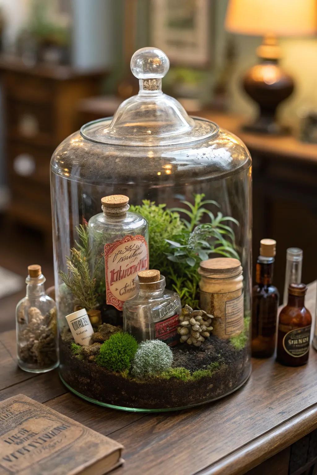 A classic nature display with a blend of old-world charm.