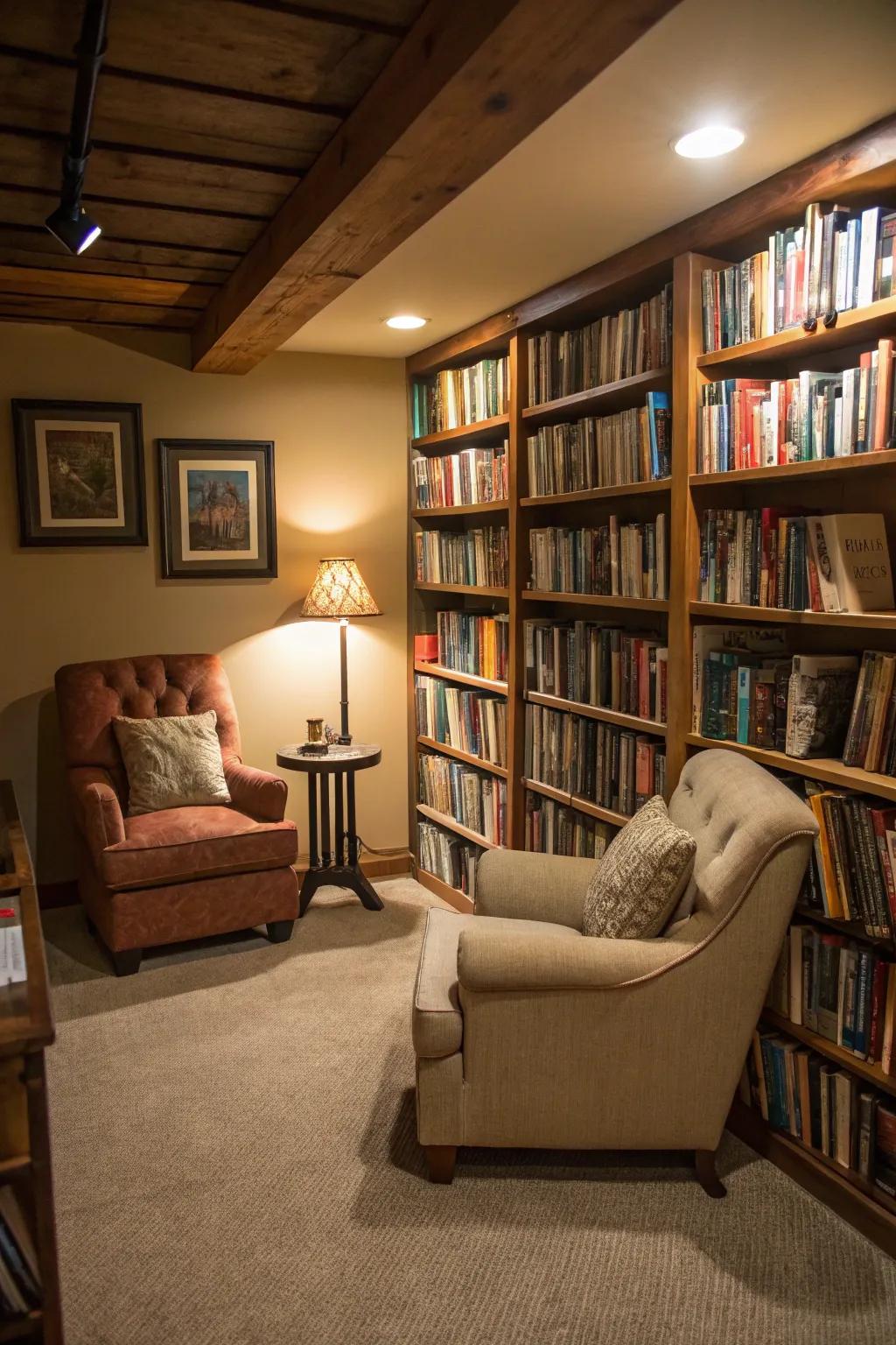 Enter a world of books with a dedicated library nook.