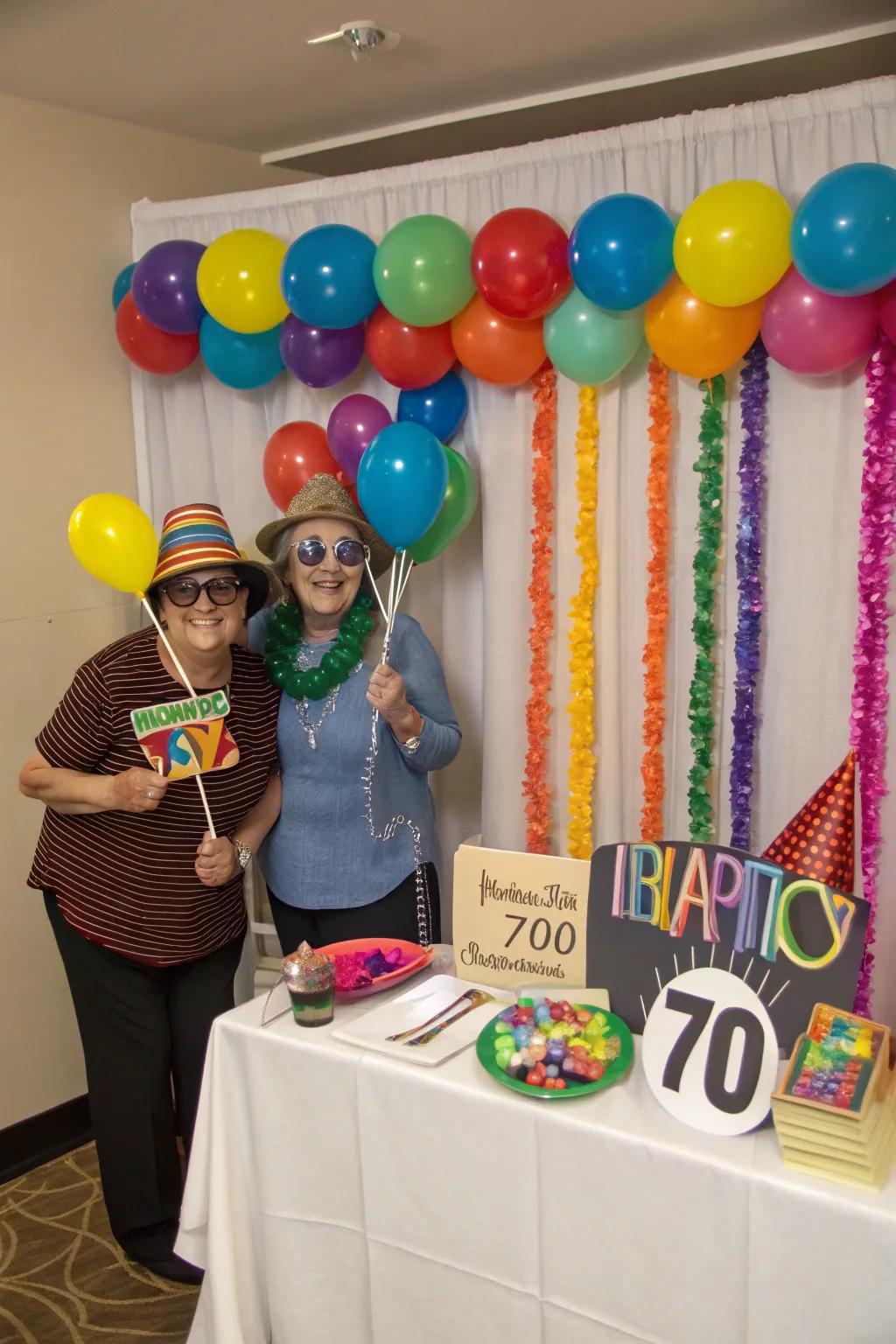 A DIY photo booth creates lasting memories.