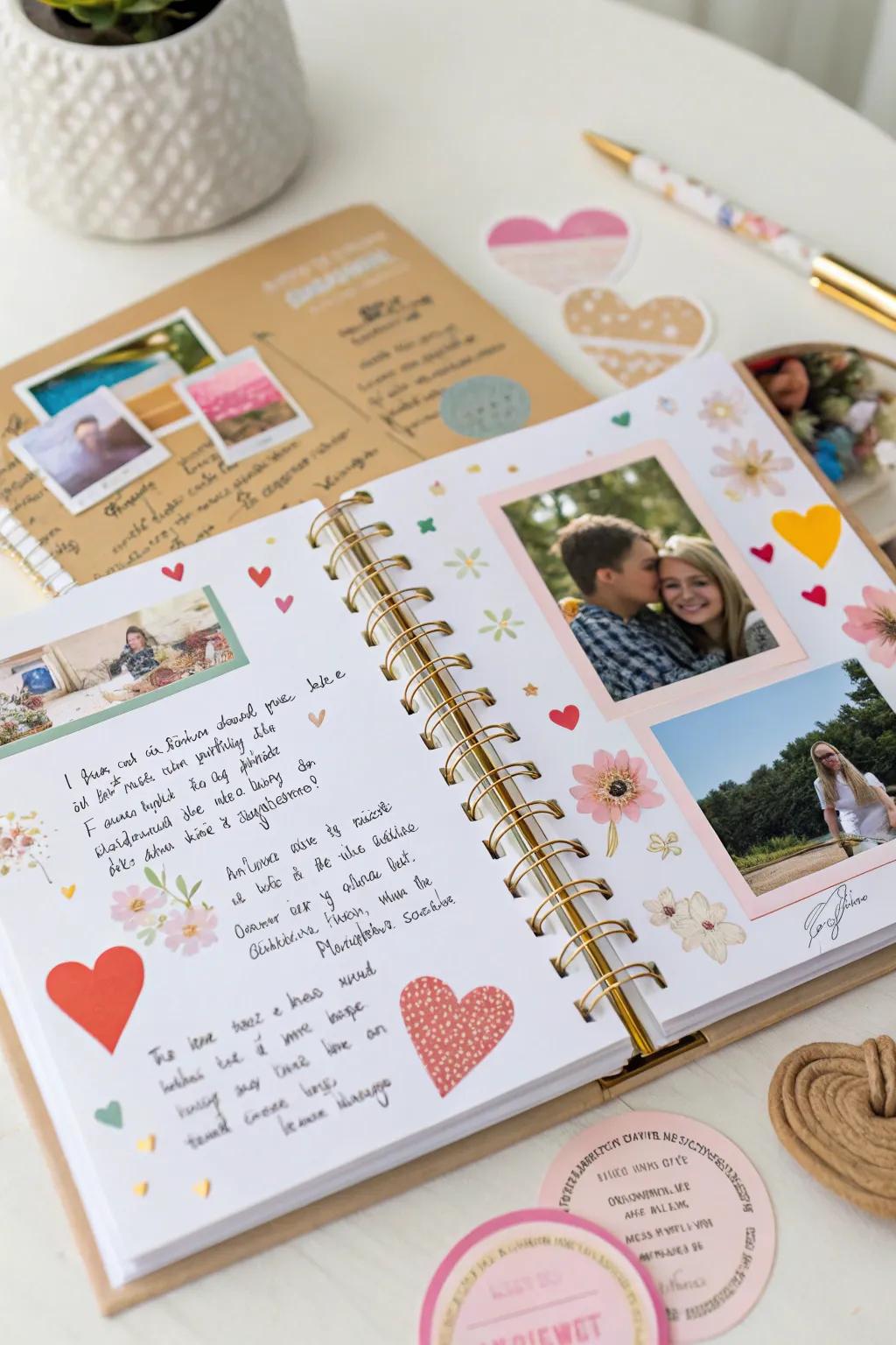 Capture significant moments inside a unique keepsake collection.
