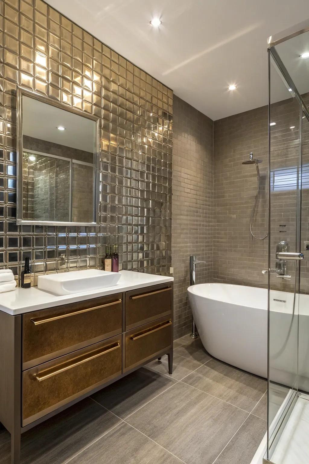 Polished details incorporate a hint of luxury and glamour.