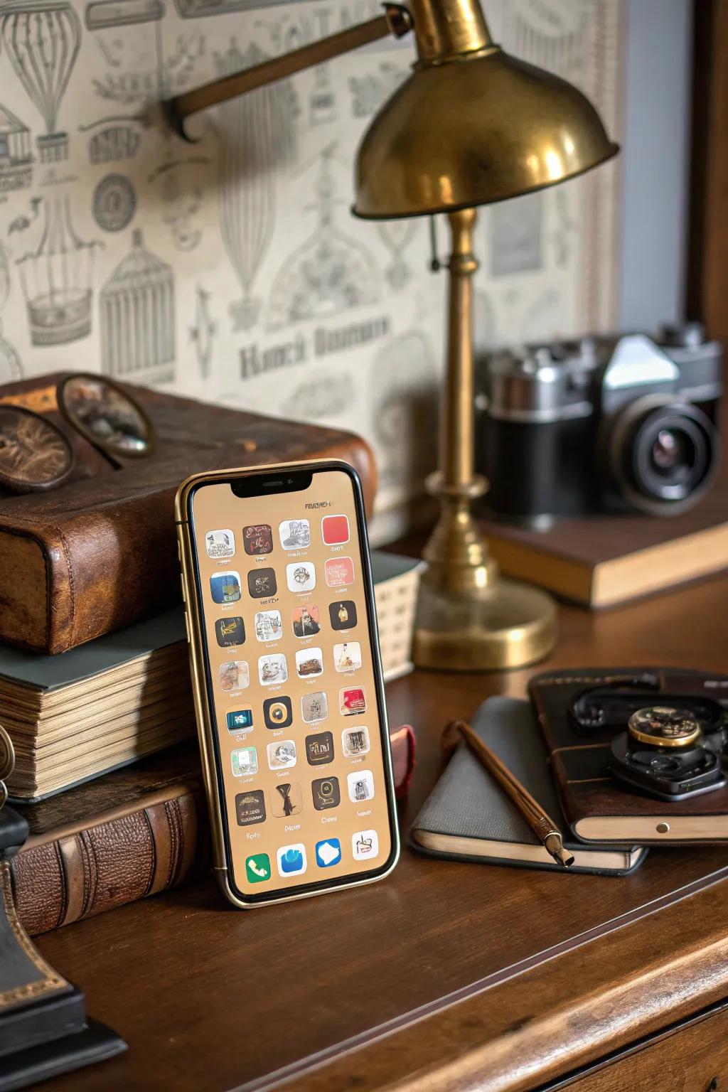 Vintage themes add depth and a story to your home interface.