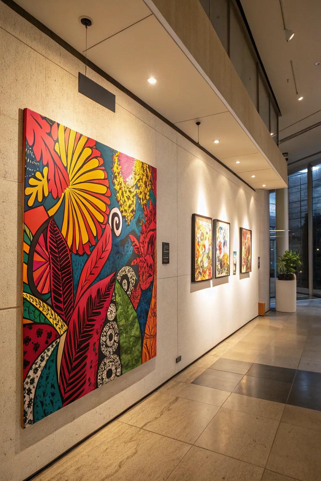 Attracting through vibrant color points.