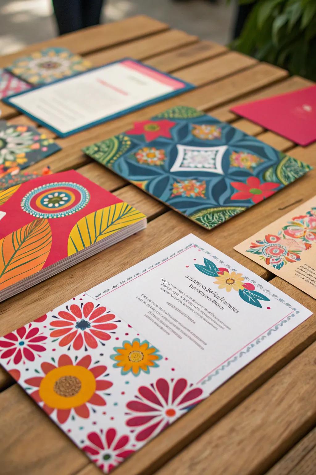 Art-influenced correspondence that establishes the atmosphere for an imaginative gathering.