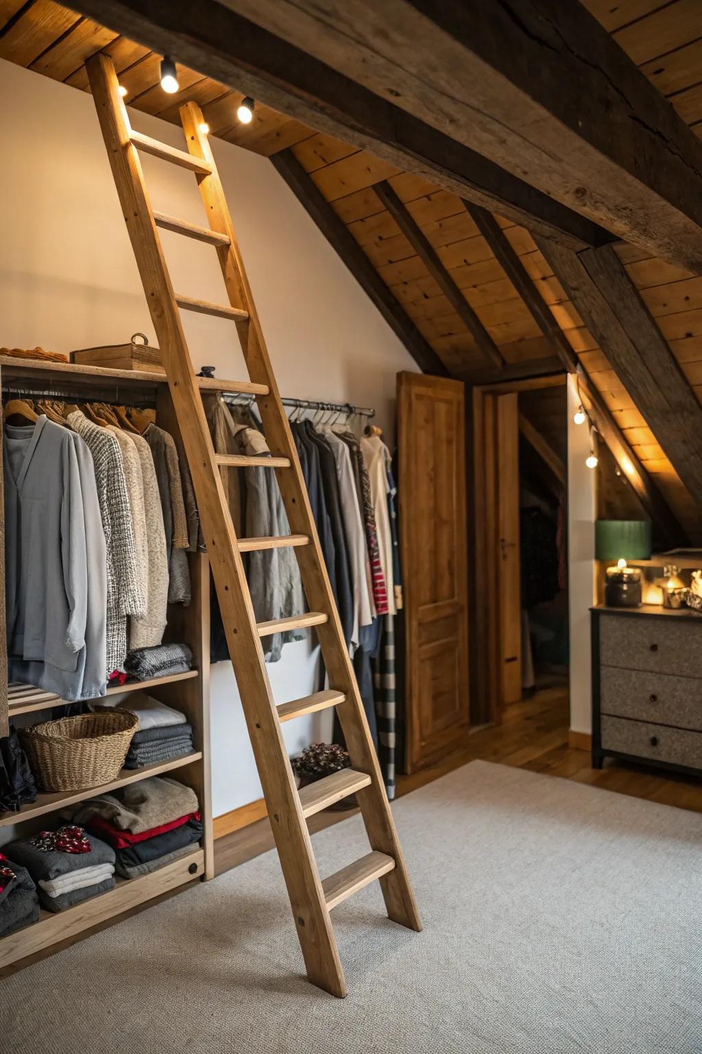 Ladder racks offer a simple and stylish storage solution.