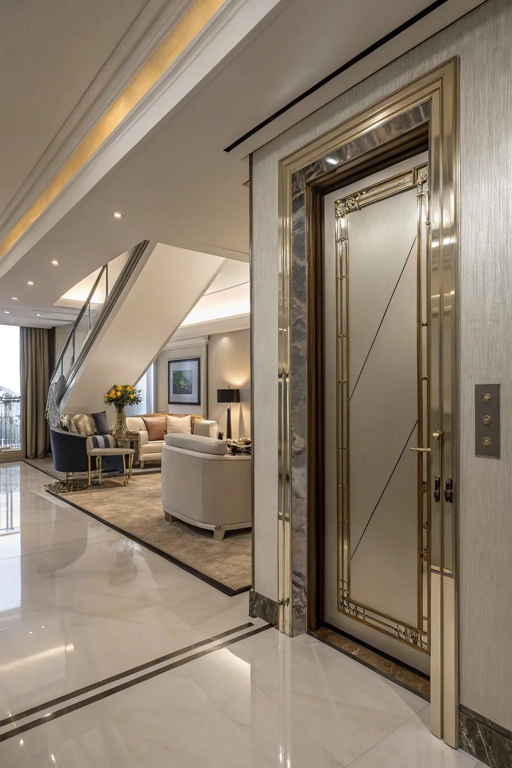 Metal highlights inject a touch of luxury.