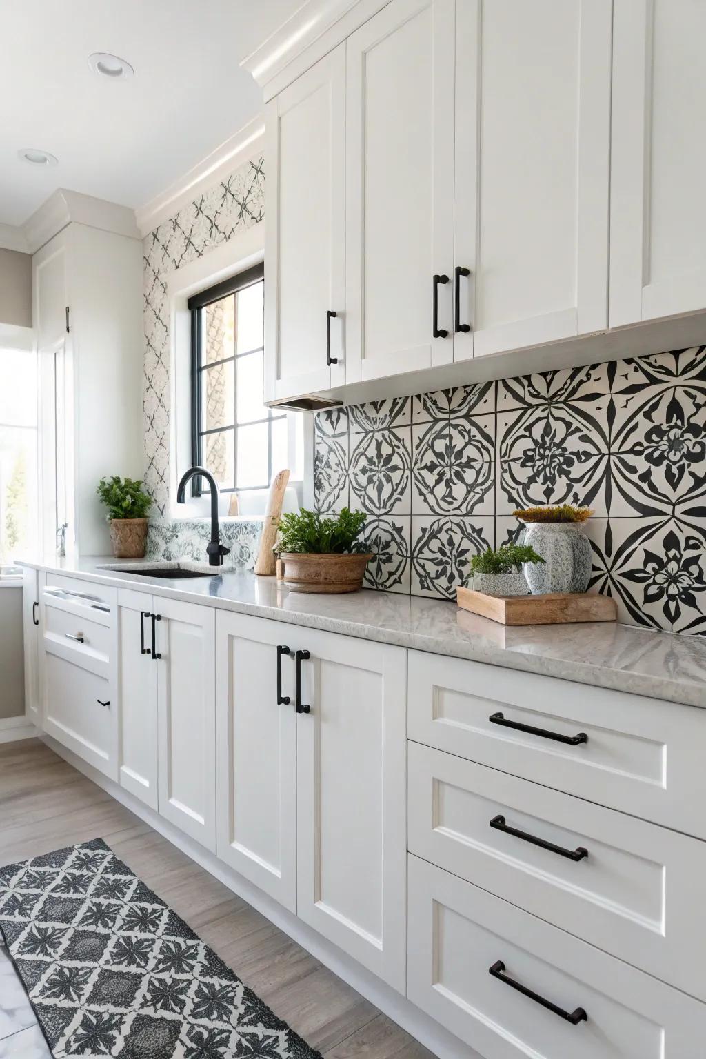 Ebony and snow add drama.