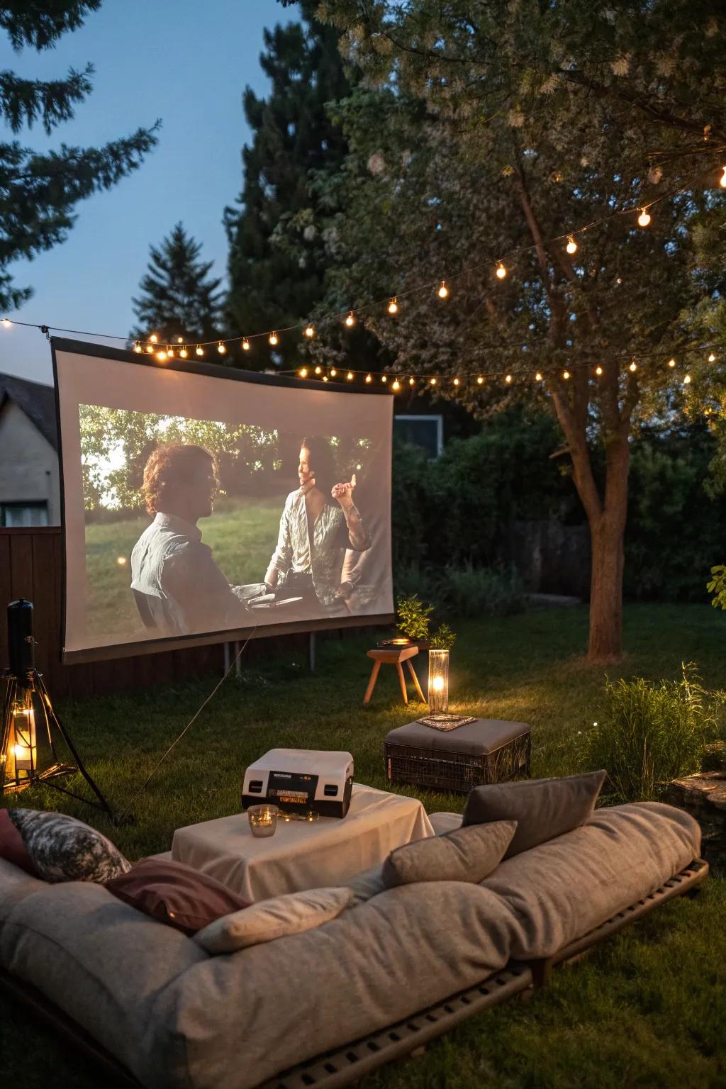 An outdoor cinematic evening is the consummate snug evening finale.