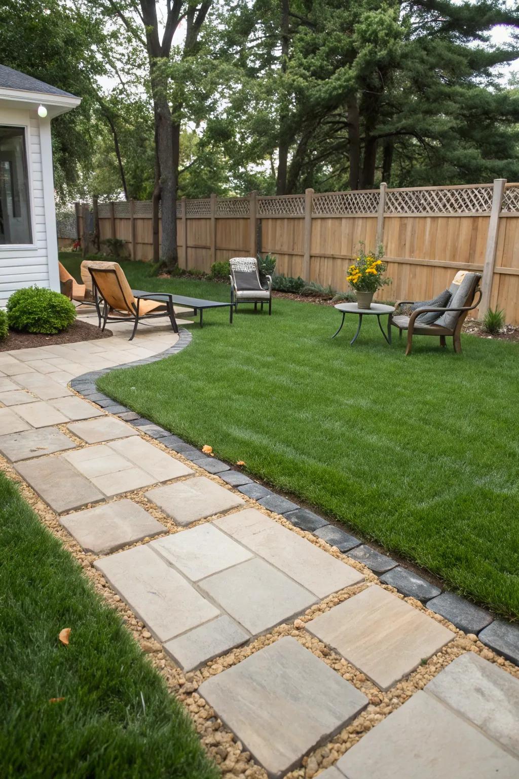 Lawn ground coverings bring a touch of nature and serenity.