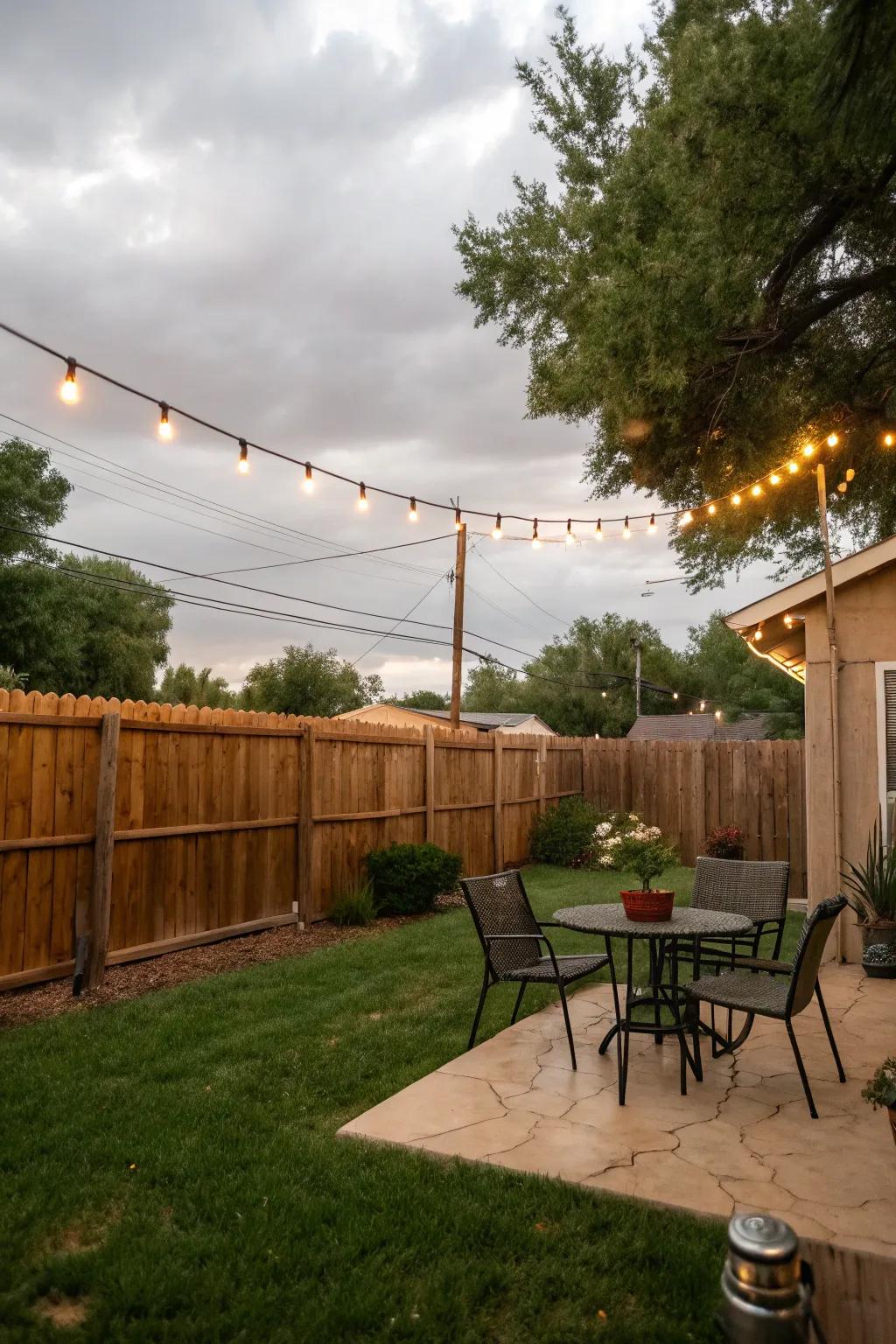 Design nighttime magic with well-placed outdoor lights.