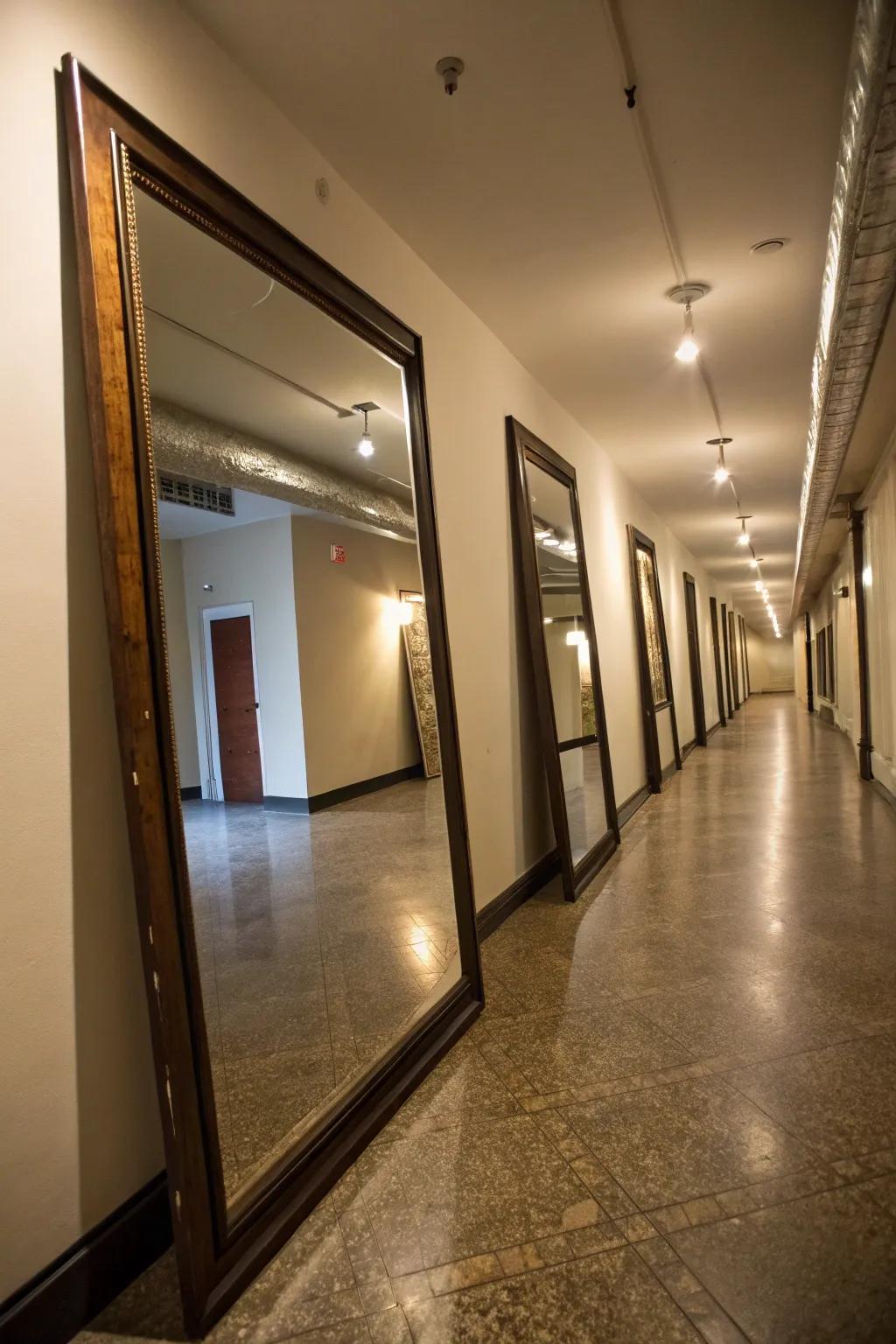 Mirrors have the ability to brighten the room and make it feel more spacious.