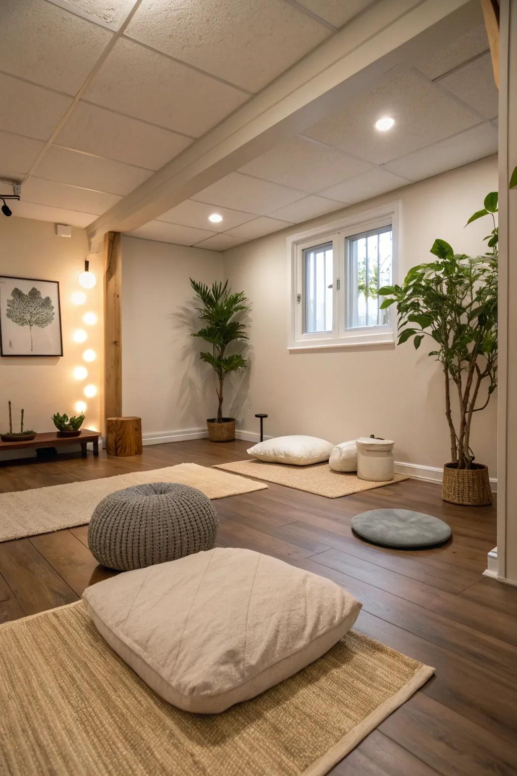 A serene space for mindfulness and relaxation.