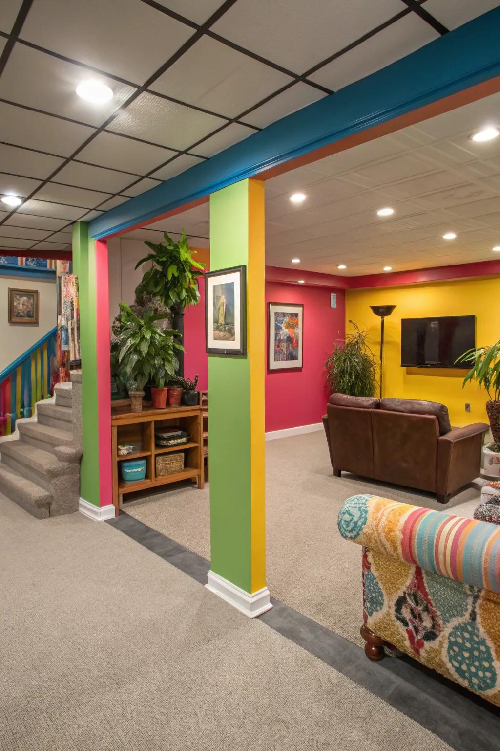 Colorful trim contributes individuality and charm.