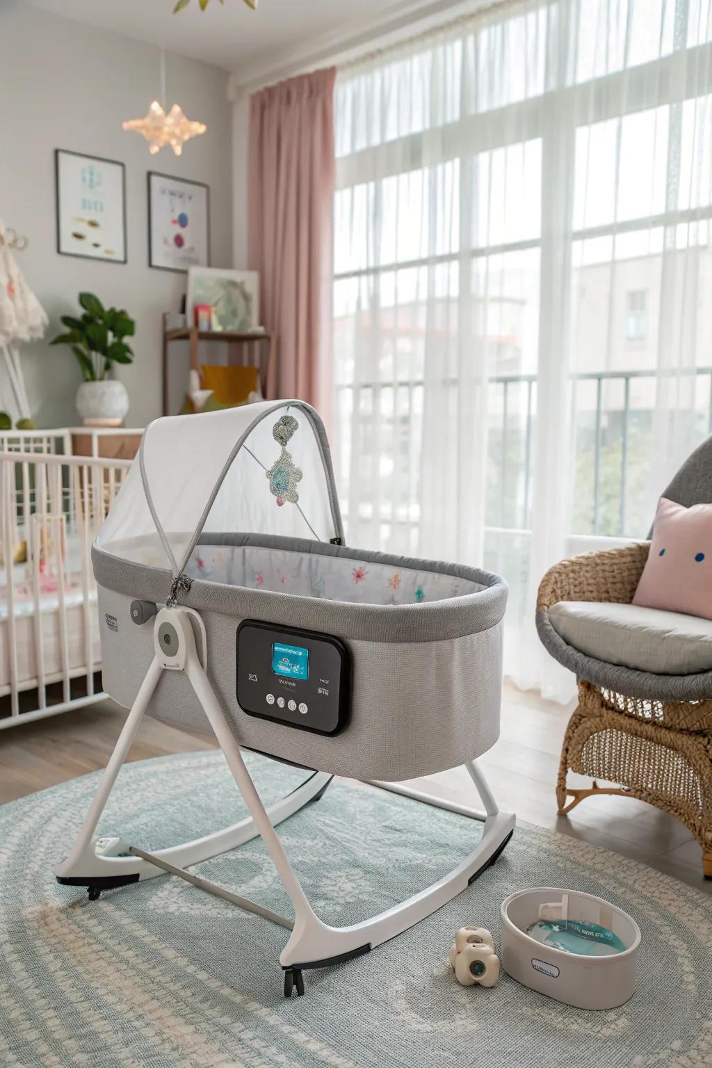 Embrace technology with a high-tech bassinet.