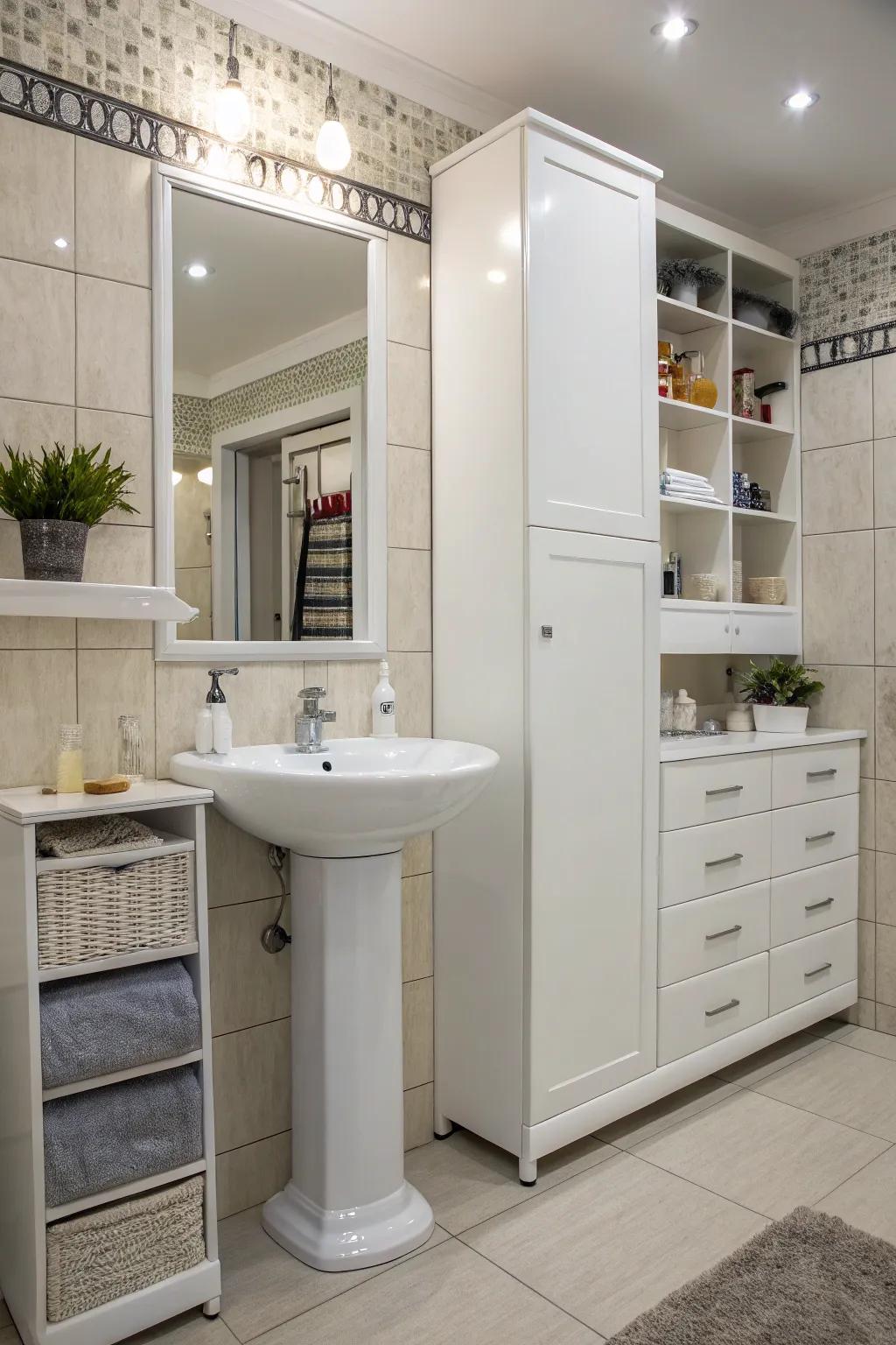 Maximize storage through perpendicular solutions.