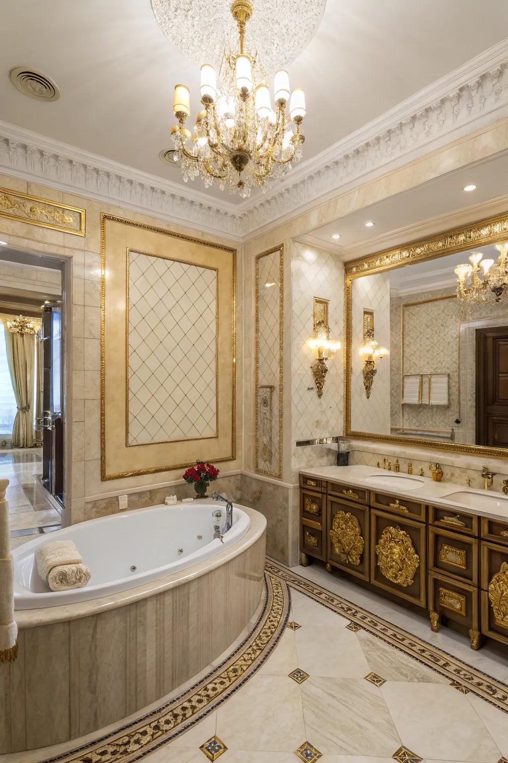 Elevated elegance with glamorous gold accents